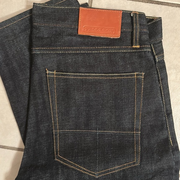 Tellason Ladbroke slim tapered selvedge denim jeans 36 USA. 14oz red line NWOT - Picture 2 of 10